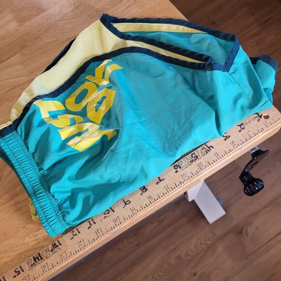 Nike Dri-Fit Just Do It Print Athletic Shorts Size Turquoise Blue Green Medium - Picture 6 of 7